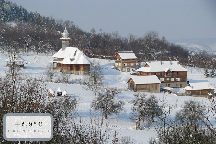 monastero e prati innevati