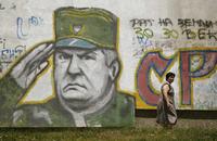 Un graffito raffigurante Mladić