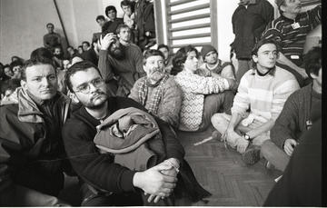 Dicembre 1992, assemblea dei pacifisti italiani a Kiseljak (Foto Mario Boccia)