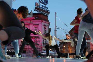 Durante le prove in Trg Jelačić, foto di Nicole Corritore Obc