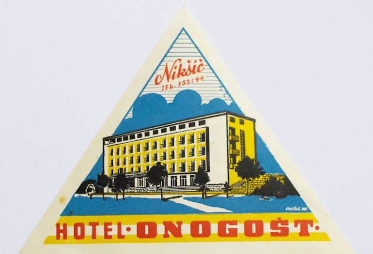 L'Hotel Onogošt raffigurato in una pubblicità dell'epoca
