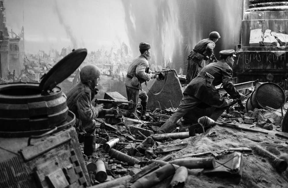 Immagine della presa di Berlino da parte delle truppe sovietiche - Mosca, Museo della Grande Guerra Patriottica © Igor Lushchay/Shutterstock