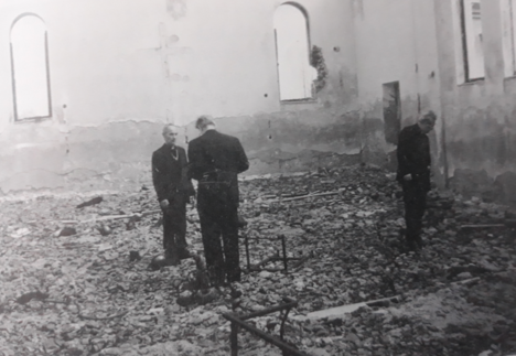 La chiesa di Briševo distrutta - Archivio personale di Ivo Atlija e Frano Piplović