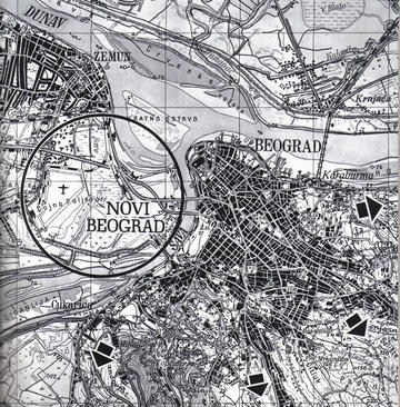 Mappa di Novi Beograd nel 1961