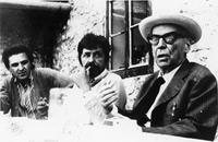 1974 Pocitelj - Edo (da sin.) Numankadić, Zuko Džumhur, Ivo Andrić