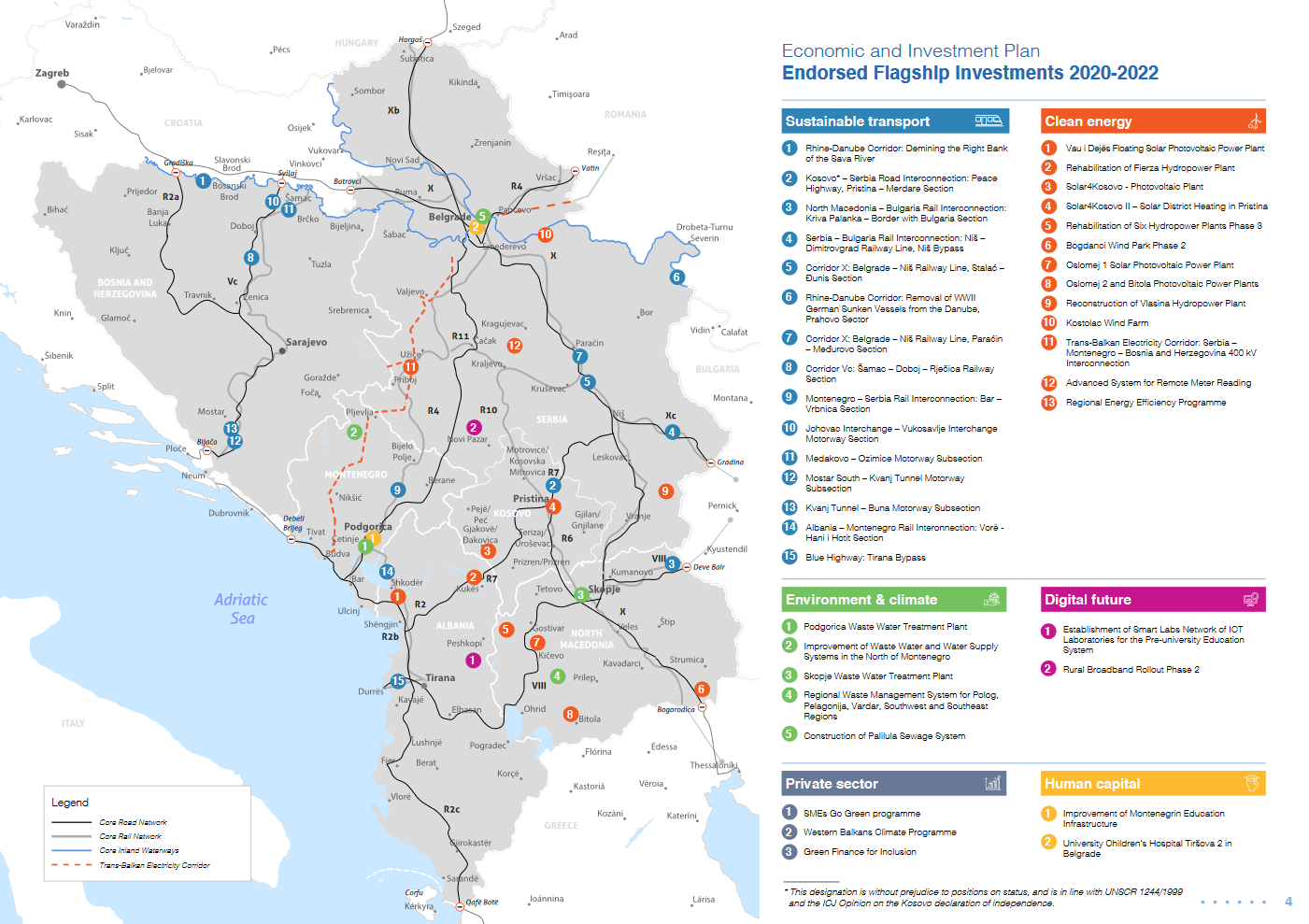 map of the flagship projects