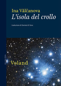 La copertina del libro "L'isola del crollo" raffigurante un cielo stellato