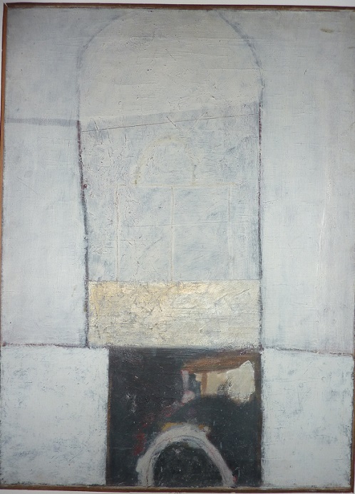 Composizione 14 olio su tela 1978 76X 55.