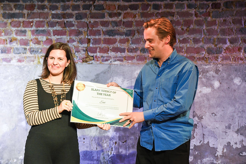 Vincitore SLAPP Addict of the Year ENI ritirato da Greenpeace © Sonia Goicoechea