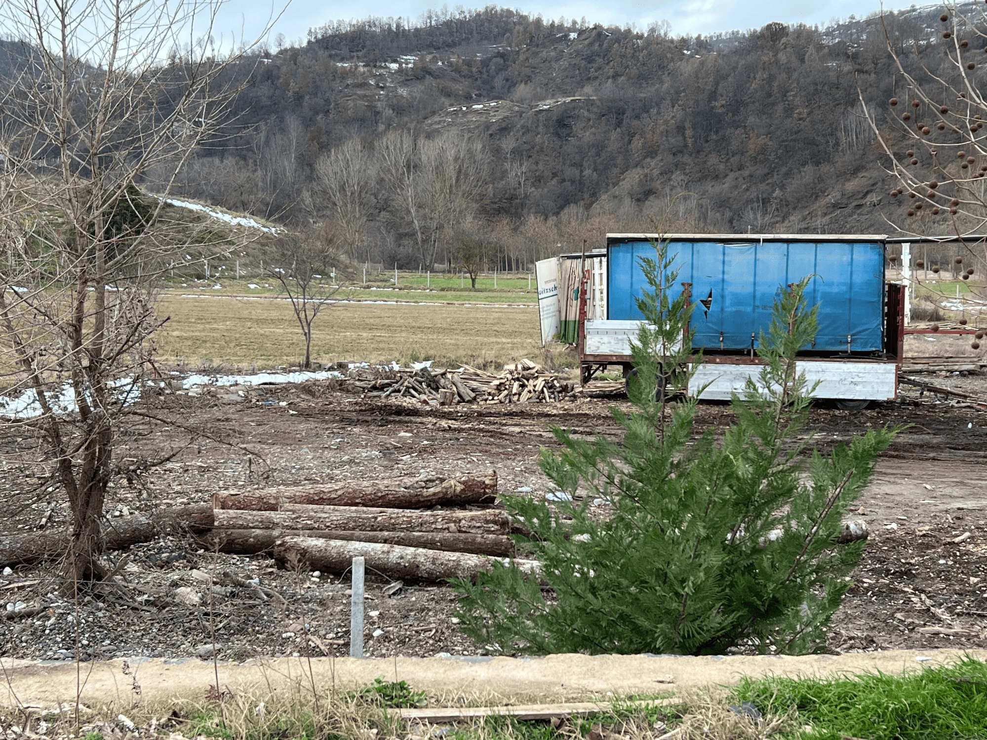 A sawmill a few kilometres from Velçanit Photo by Marta Abbà