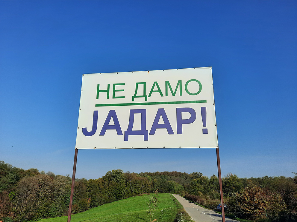 "Non diamo Jadar" (foto G. Vale)