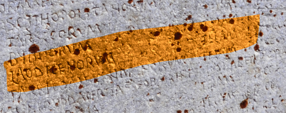 La menzione della 'Laodicenorum Telam', del tessuto dei Laodicei, nell'iscrizione di Çavdarhisar - Foto F. Polacco