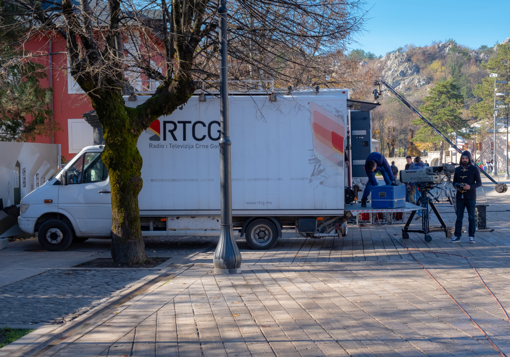 Truck and camera crew from RTCG